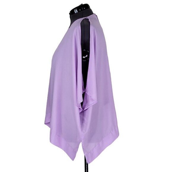 ASOS Cover Up Top Size 16 Lavender Cold Shoulder Batwing Sleeve Oversized - Picture 3 of 10